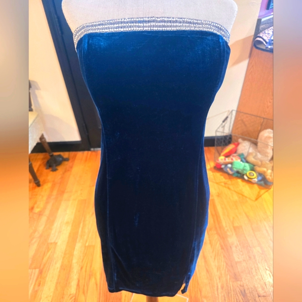Strapless mini dress